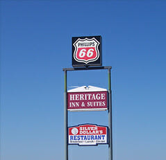 Phillips 66 roadway sign made by mid state sign